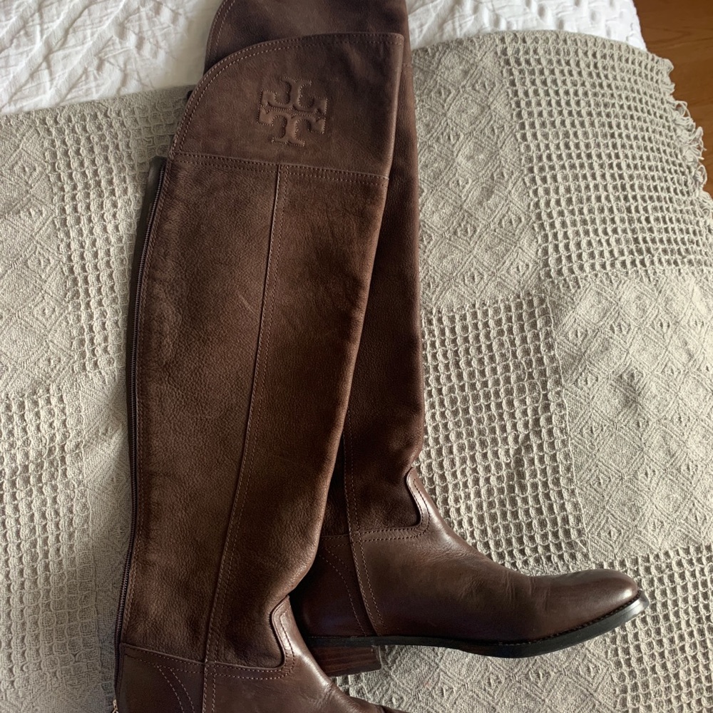NWOT Tory Burch over the knee leather boots